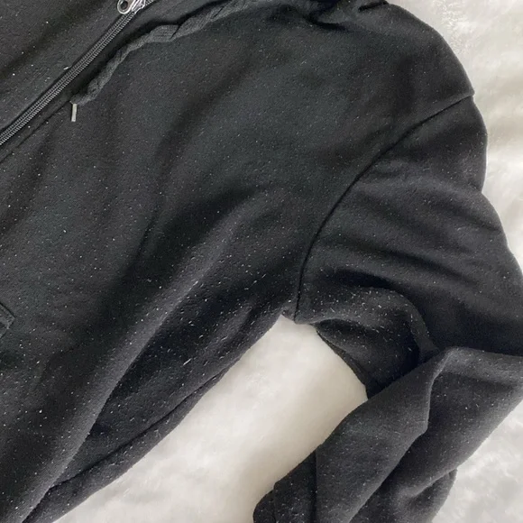 Black “Weekend Lover” full body zipper fleece hoodie - Picture 17 of 17